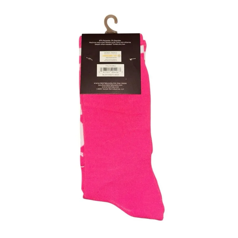 3x Tootsie Roll Pop Novelty Crew Socks Adult Set Size 6-12